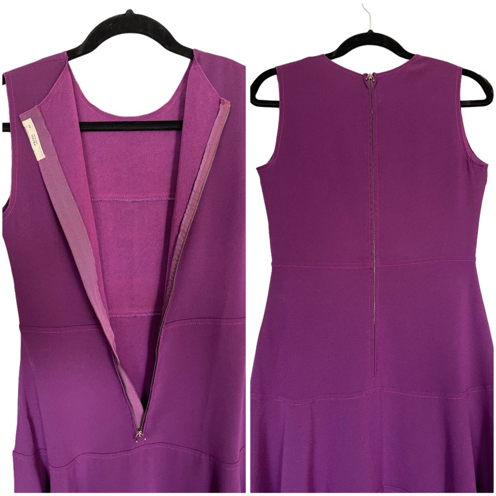 ❌SOLD❌Prada Purple Sleeveless Fit & Flare Midi Dress Size IT 42 - Picture 10 of 17